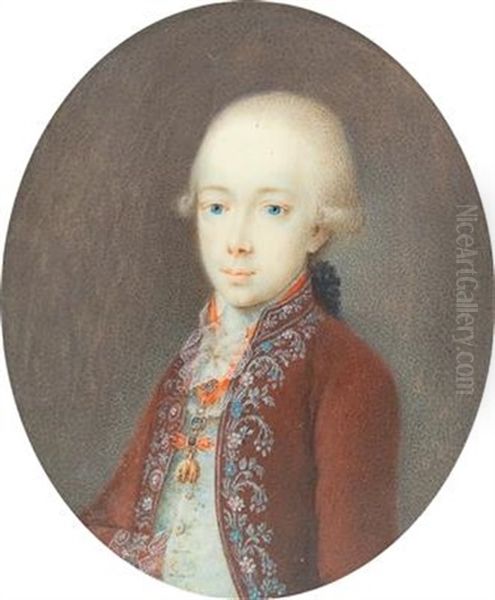 A Portrait Of Archduke And Later Emperor Francis Ii With The Order Of The Golden Fleeze Oil Painting by Antonio Bencini