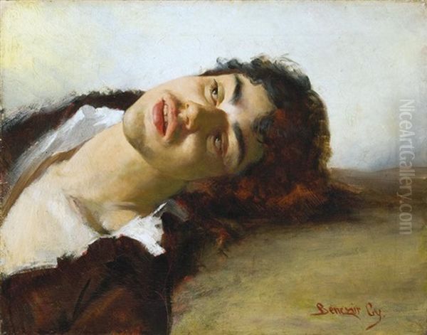 Fiatal Fiu Oil Painting by Gyula von (Julius de) Benczur
