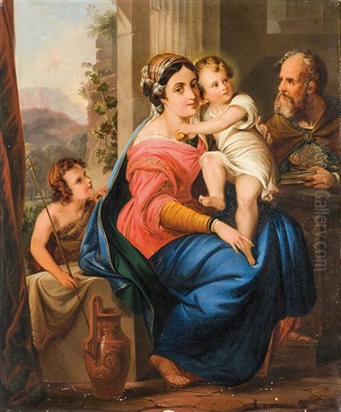 Die Heilige Familie Oil Painting by Siegfried Detlev Bendixen