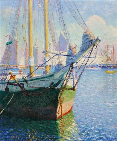 Riding The Tide, Provincetown Oil Painting by Gerrit Albertus Beneker