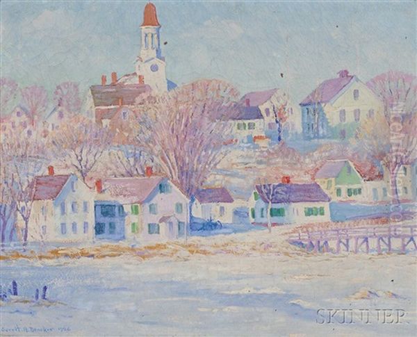 Wellfleet In Winter Oil Painting by Gerrit Albertus Beneker