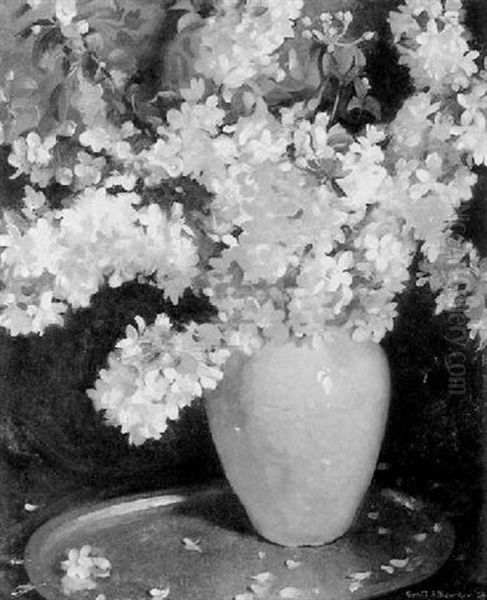 Apple Blossoms Oil Painting by Gerrit Albertus Beneker