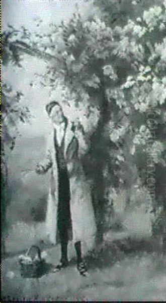 Picking Flowers Oil Painting by Frank Moss Bennett