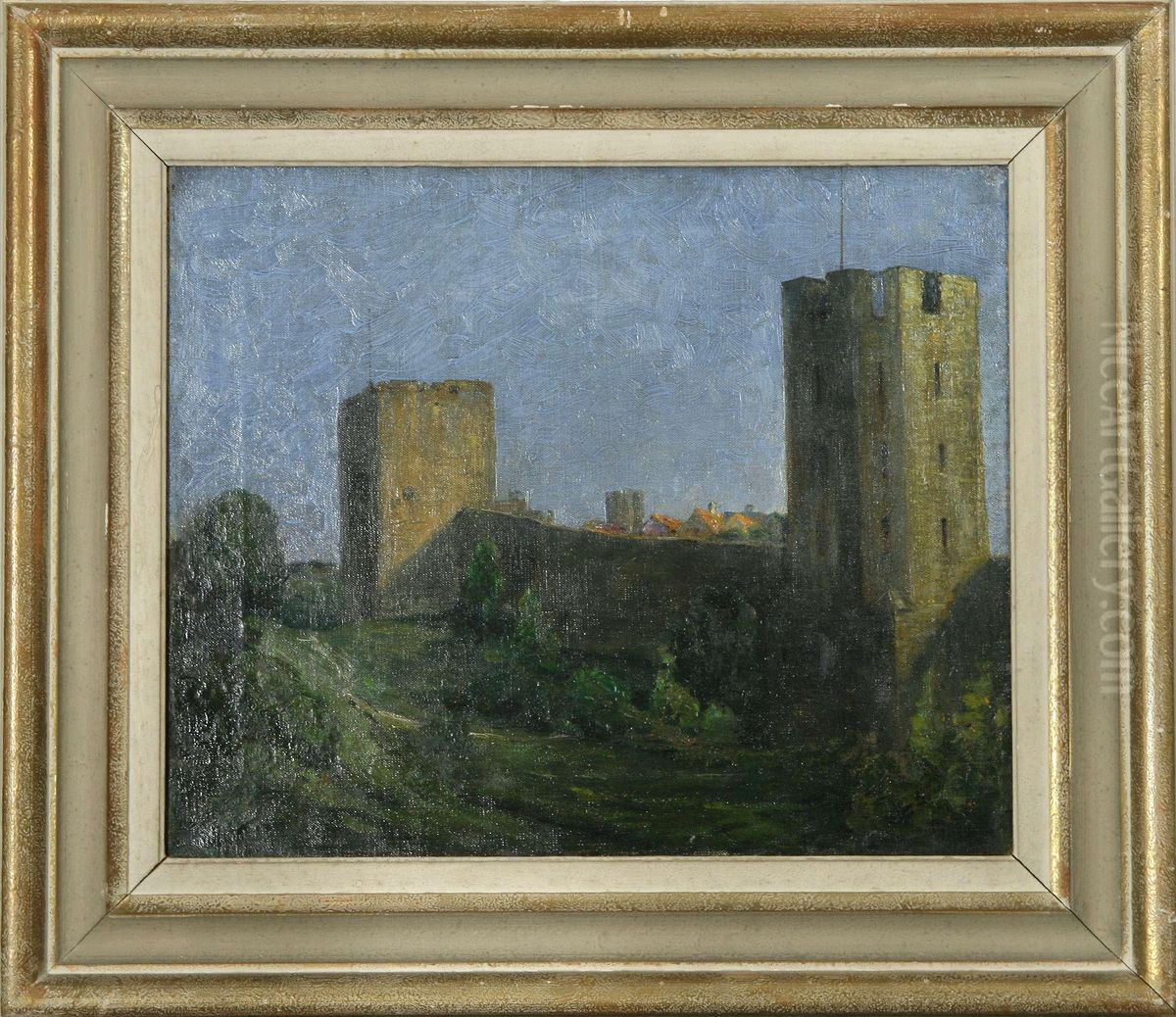 Visby Ringmur Oil Painting by Gerda Maria Ahlm