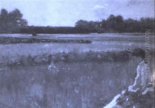 Lady In A Meadow Oil Painting by Frank Weston Benson