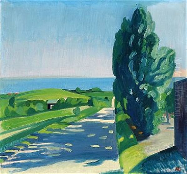 Vej Mod Havet (road To The Sea) Oil Painting by Axel Bentzen