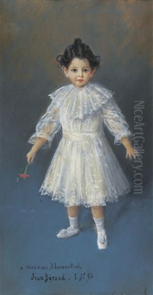 Portrait Of Three-years-old Jacques Blumenthal Oil Painting by Jean Beraud