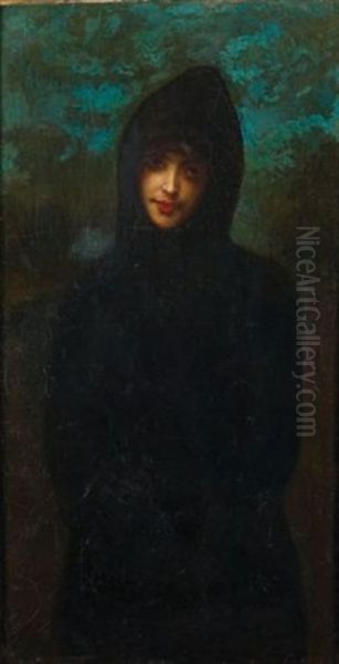 Portrait De Liane De Pougy Oil Painting by Jean Beraud