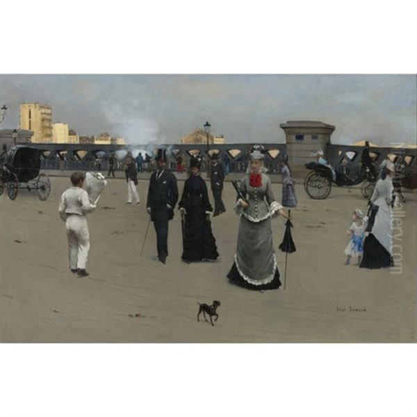 Place De L'europe Oil Painting by Jean Beraud