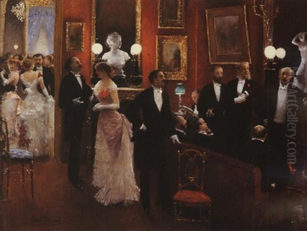 Scene De Bal Oil Painting by Jean Beraud