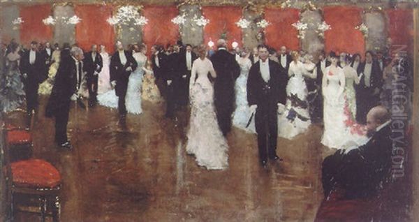 Bal A La Presidence Oil Painting by Jean Beraud