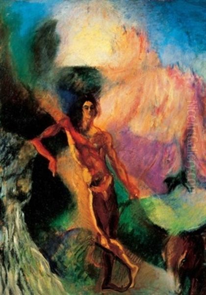 Capri Vizio (capri Vision) Oil Painting by Robert Bereny
