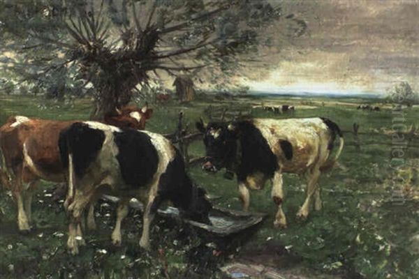 Niederdeutsche Landschaft Oil Painting by Max Bergmann