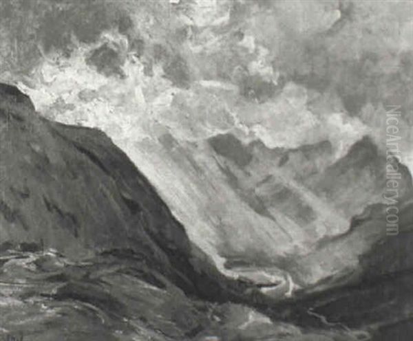 Im Karwendelgebirge Oil Painting by Max Bergmann