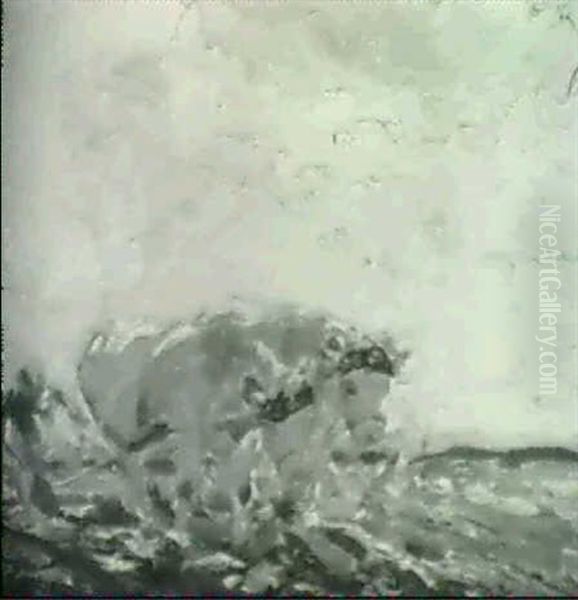 Pflugender Bauer Mit Ochsengespann Oil Painting by Max Bergmann