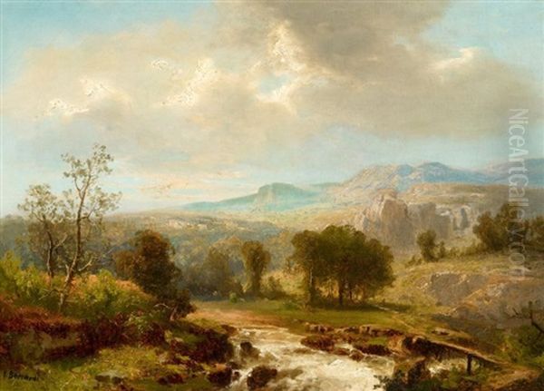 Sommermorgen In Den Bergen Oil Painting by Joseph Bernardi