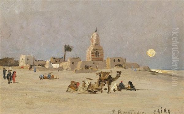 Vor Kairo Oil Painting by Edmund Berninger