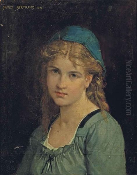 A Young Beauty Oil Painting by James Bertrand