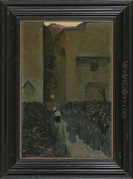 Procesion En Toledo Oil Painting by Mariano Bertuchi