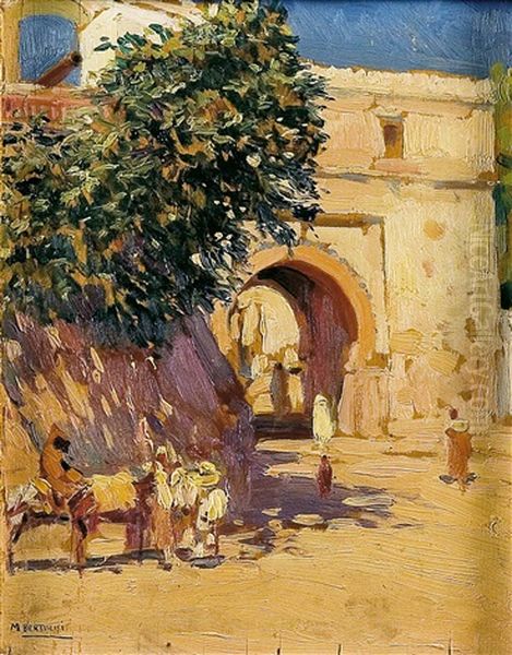 Puerta De La Reina, Tetuan Oil Painting by Mariano Bertuchi