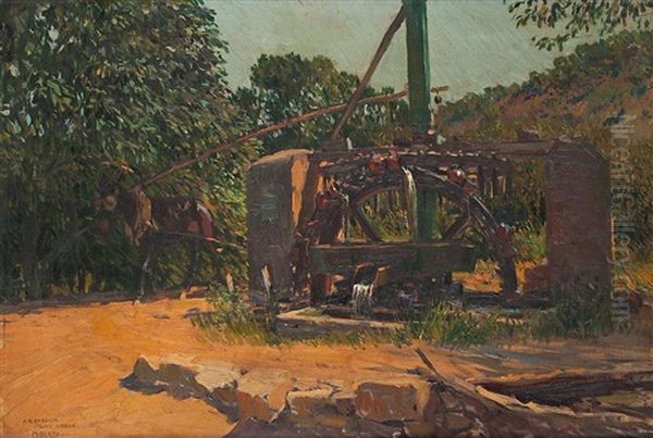 Una Noria. Andalucia Oil Painting by Mariano Bertuchi