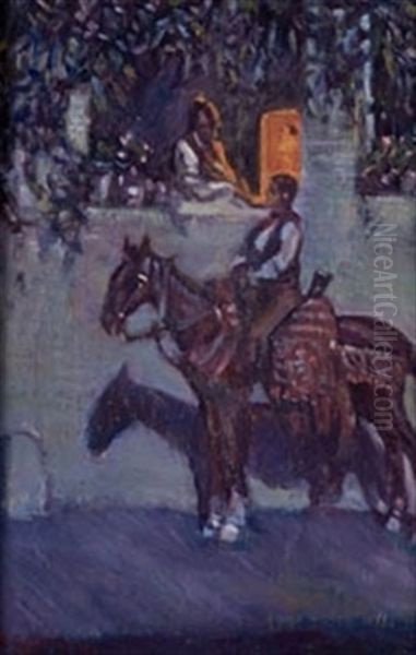 Galanteo Oil Painting by Mariano Bertuchi