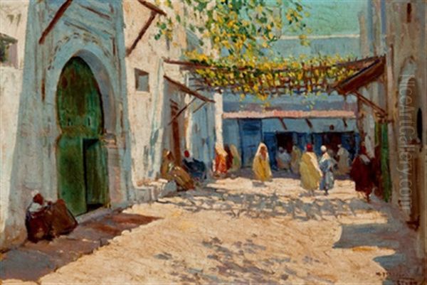 Rincon De Tetuan Oil Painting by Mariano Bertuchi