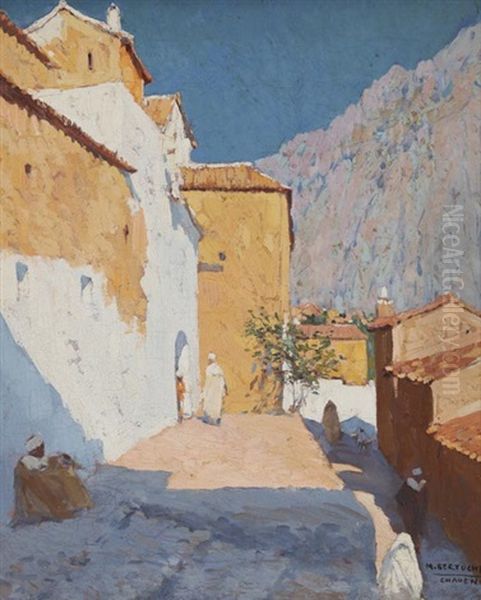 Ruelle De Chaouen Oil Painting by Mariano Bertuchi