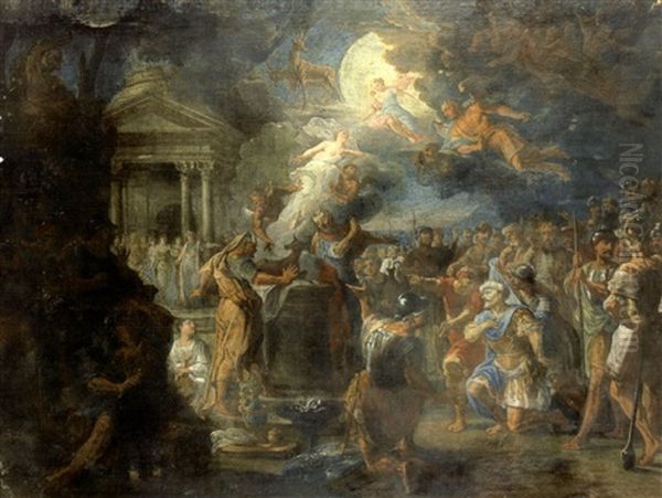 Le Sacrifice D'iphigenie Oil Painting by NIcola Bertuzzi