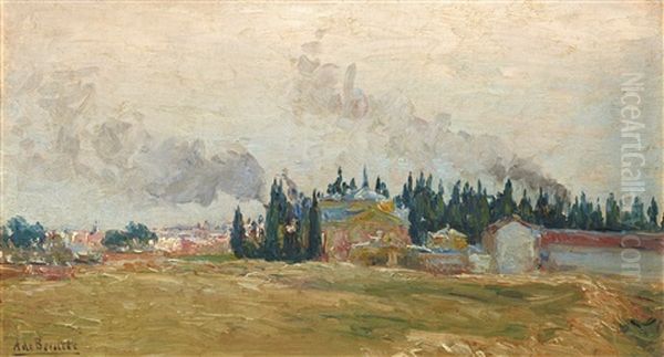 Alrededores De Madrid (on The Outskirts Of Madrid) Oil Painting by Aureliano de Beruete y Moret