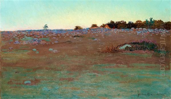 Landskap I Solnedgang Oil Painting by Arthur Bianchini