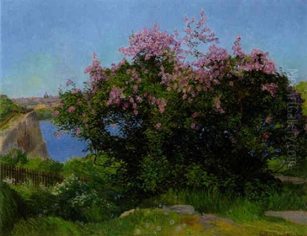 Utsikt Stockholm Oil Painting by Arthur Bianchini