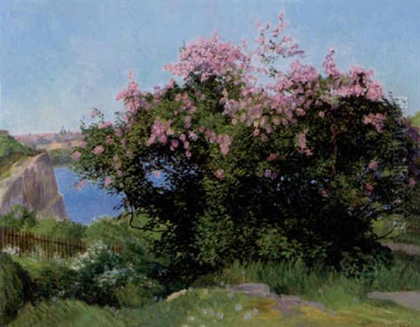 Blommande Syrener Oil Painting by Arthur Bianchini
