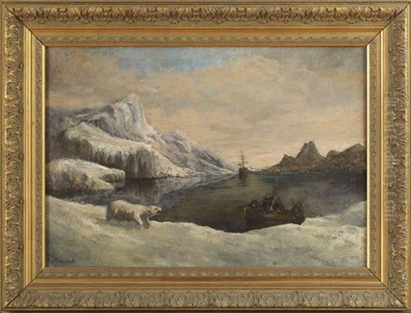 The Polar Bear Hunt Oil Painting by Albert Bierstadt