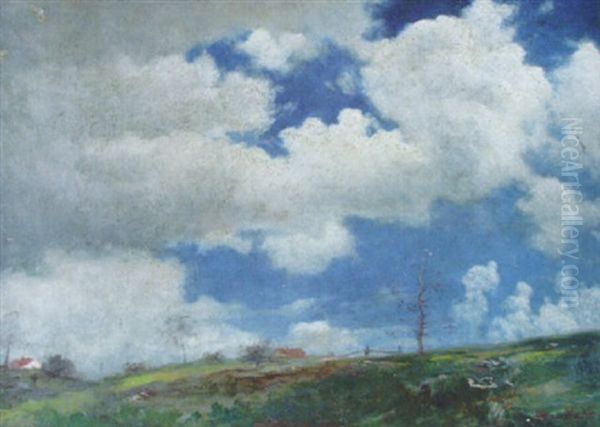 Incoming Clouds Oil Painting by Albert Bierstadt