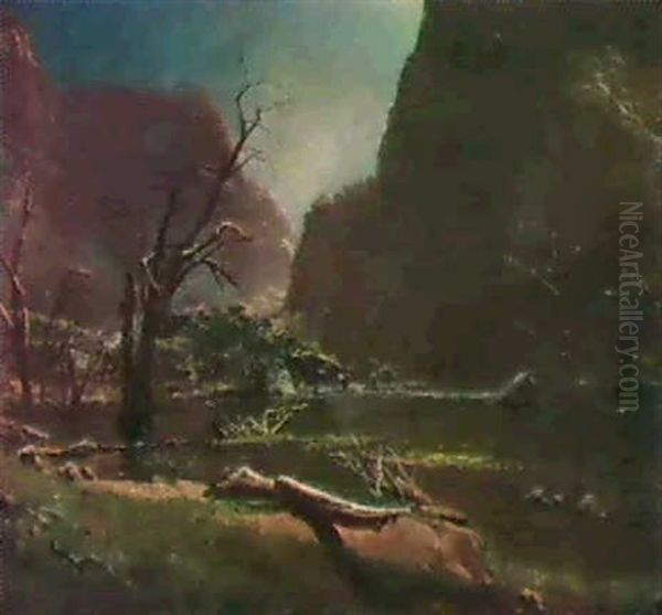 Hatch-hatchy Valley, California Oil Painting by Albert Bierstadt