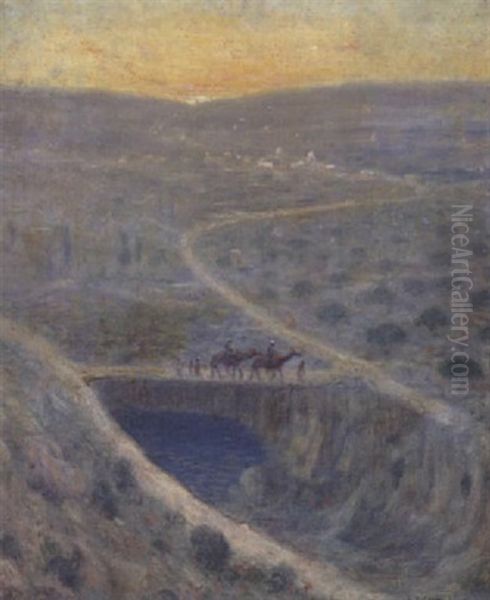 Jerusalem Oil Painting by Marie Gabriel Biessy