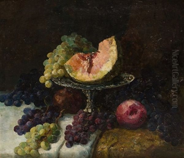 Bodegon De Frutas Oil Painting by Gonzalo Bilbao Martinez