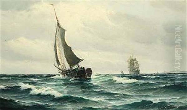 Seascape Oil Painting by Vilhelm Bille
