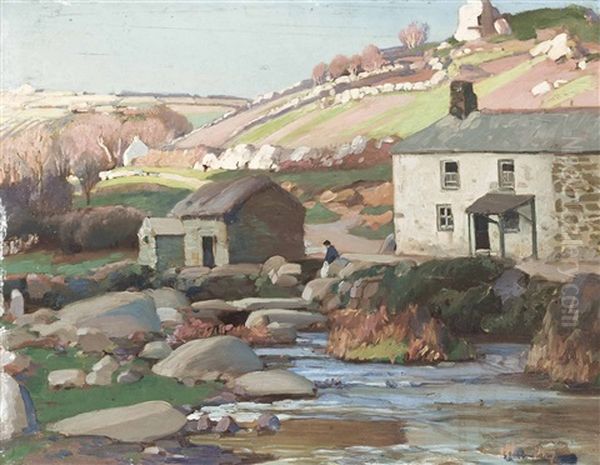 Winter's Day Oil Painting by Samuel John Lamorna Birch