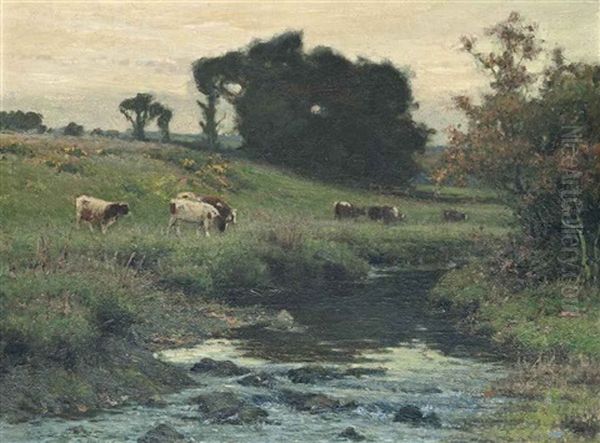 A Peaceful Brook Oil Painting by Samuel John Lamorna Birch