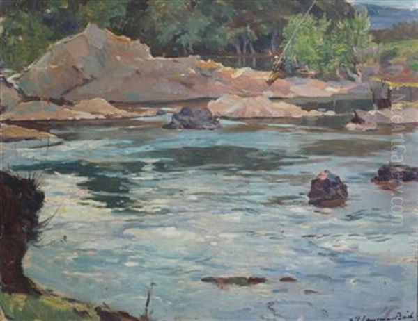 The Fisherman Oil Painting by Samuel John Lamorna Birch