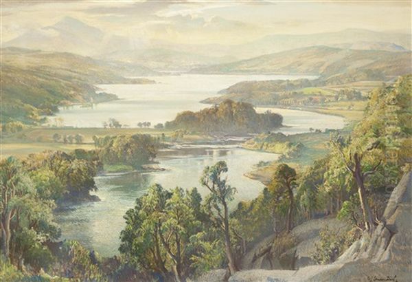 The Queen's View Loch Tummel Oil Painting by Samuel John Lamorna Birch