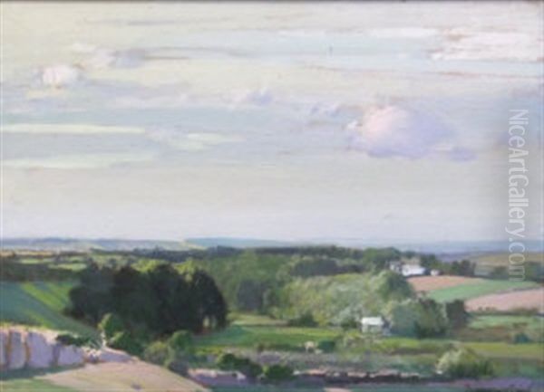 West Ccountry Landscape Oil Painting by Samuel John Lamorna Birch