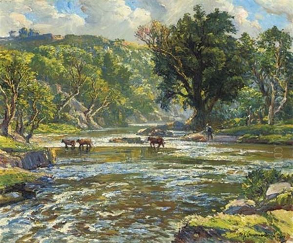 The Big Tree, Near Loch Maree, Ross-shire Oil Painting by Samuel John Lamorna Birch