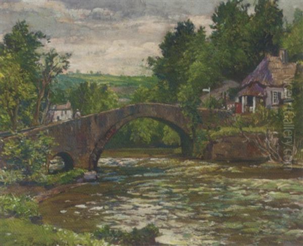 Half Penny Bridge, Near Cove Oil Painting by Samuel John Lamorna Birch