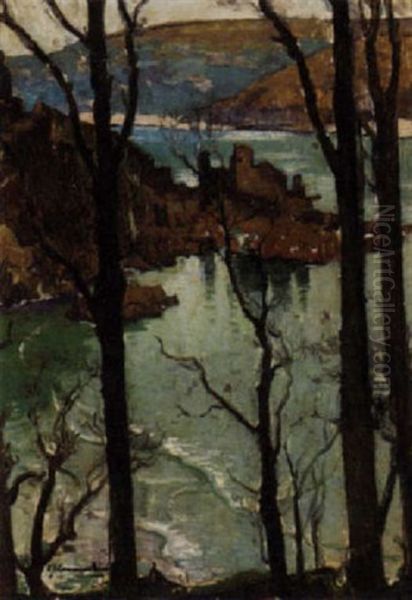 Study For King Charles's Castle, Salcombe Oil Painting by Samuel John Lamorna Birch