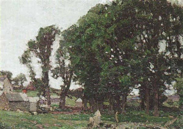 The Trees At Clapper Mill Oil Painting by Samuel John Lamorna Birch