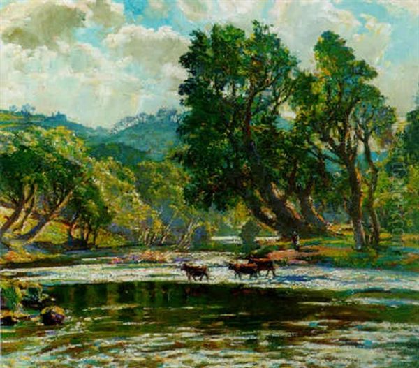 The Ford, Loch Maree, Ross-shire Oil Painting by Samuel John Lamorna Birch