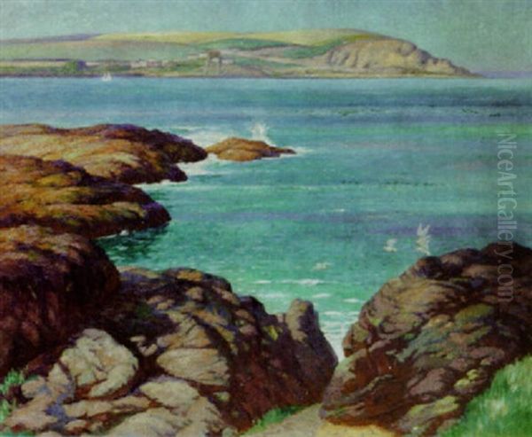 Trebetherick, Cornwall Oil Painting by Samuel John Lamorna Birch